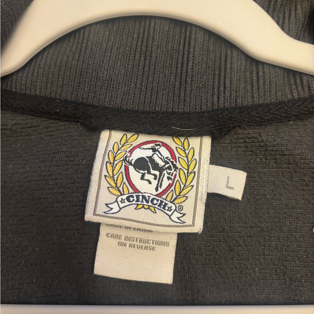 Cinch Black Ribbed Quarter-Zip Pullover - image 3